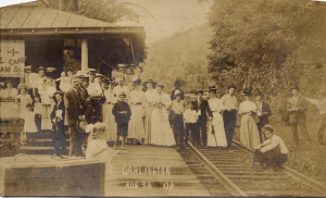 The original Darlington station, August 26, 1906 - Courtesy of the Pennsylvania, Room, Ligonier Valley Library